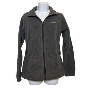 Columbia Full Zip Fleece Jacket, Gray, Women's Small
